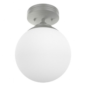 Hunter Fans 7.9" Hepburn Ceiling Light Brushed Nickel Finish - 1-Light Globe Flush Mount for Modern Coastal Spaces - 1 of 1