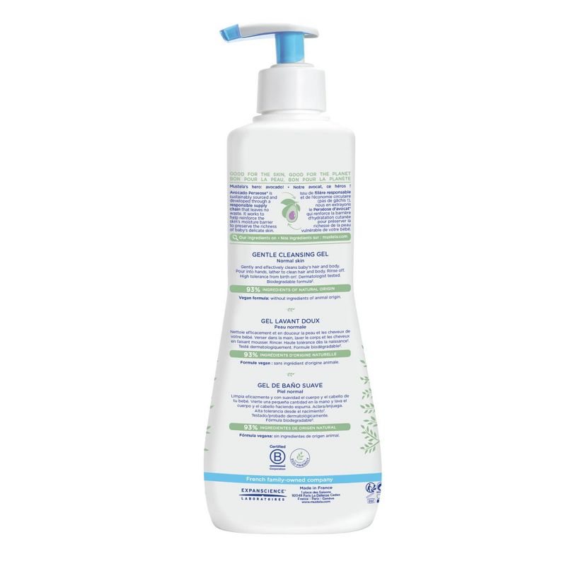 Mustela Gentle Cleansing Gel Baby Body Wash and Baby Shampoo, 3 of 9