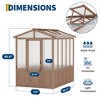 8x13FT Greenhouse Kit with Pergola, Wooden Greenhouse with Cedar Frame, Greenhouses with Roof Vent, Wood and Polycarbonate Walk-in Greenhouses - 2 of 4