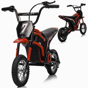 24v Kids Electric Dirt Bike with 350w Motor, 3-Speed Adjustable Up to 14.29MPH, Off-Road Motocross, Includes LED Lights and Music - 1 of 4
