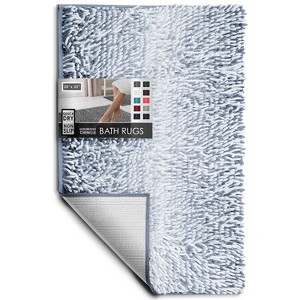 Hearth & Harbor Bathroom Rugs, Machine Washable Chenille Bath Mat for Bathroom - 1 of 4