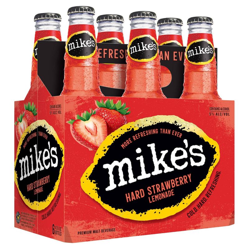 Mike&#39;s Hard Strawberry Lemonade - 6pk/11.2 fl oz Bottles, 1 of 7