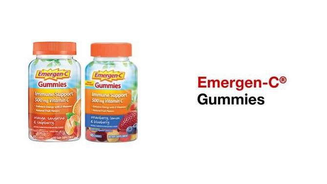 Emergen-C Vitamin C Immune Support Gummies - Orange, Tangerine &#38; Raspberry - 45ct, 2 of 13, play video