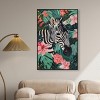 Art Remedy Zebra Hidden in Tropics Tropical Jungle Animals Wall Art Framed - 2 of 4