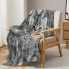 Boersma Cat Lover's Throw Blanket - Cute Black & White Cat Print, Ultra Soft Fuzzy Blanket, 50x60 Inches - 2 of 4