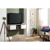 HomeStock Wall Mounted Media Console, Weathered Oak - 3 of 4