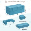 SEVOBAL Baby Activity Gyms Modular Kids Sofa Bed Convertible Play Couch for Toddler Playroom, Blue, 40"*20"*16" - 4 of 4