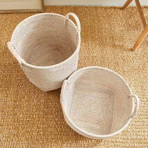 Plum & Post Burma Rattan Orchard Baskets, Set Of 2 - 1 of 4