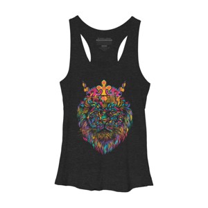 Women's Design By Humans Bright Like A King Lion By DBHOriginals Racerback Tank Top - 1 of 2