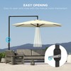 Aghana Digitals 9.5FT UV50+ Offset Cantilever Umbrella with Crank & Cross Base - Beige Polyester - 4 of 4