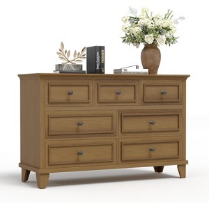 GAOMON Dresser for Bedroom, 7 Drawer Dresser, Wooden Chest of Drawers with Deep Drawers, 47" Long Dressers TV Stand - 1 of 4