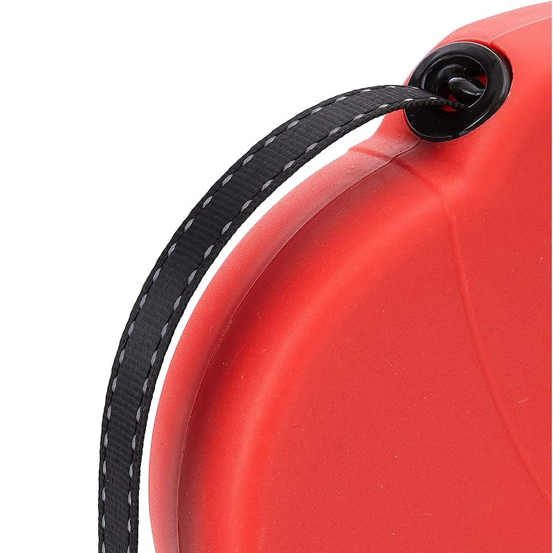 DDOXX Retractable Dog Leash - Strong Reflective Nylon Strips with Break & Lock System - L (Red), 3 of 6