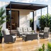 7 Piece Patio Furniture Set with Swivel Chairs, Rattan Wicker Outdoor Conversation Set with Patio Couch Swivel Chair Coffee Table End Table Ottoman - 2 of 4
