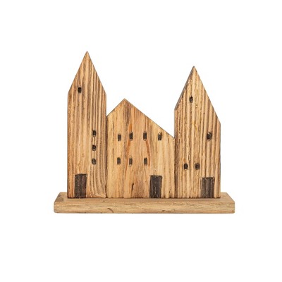 Rustic Village Decorative Accent Natural Wood by Foreside Home & Garden