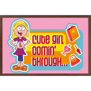 Trends International Disney Lizzie McGuire (2001) - Cute Girl Comin' Through Framed Wall Poster Prints - 1 of 4