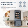 TIRAMISUBEST 4-Piece Freestanding Kitchen Pantry Cabinet Combo, Tall Kitchen Hutch with Storage Drawers and Adjustable Shelf - 2 of 4