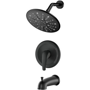 PROOX Single-Handle 1-Spray High Pressure Tub and Shower Faucet with 9 in. Large Shower Head - 1 of 4
