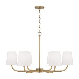 Capital Lighting Brody 6 - Light Chandelier in  Aged Brass - 1 of 4