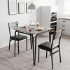 Dining Table for 2, Small Table and Chairs Set of 2, Dinner Table Set, 3 Piece Kitchen & Dining Room Sets for Small Space, Apartment - 2 of 4