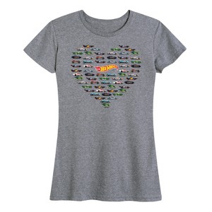 Women's - Hot Wheels - Valentine's Hot Wheels Heart Short Sleeve Graphic T-Shirt - 1 of 4