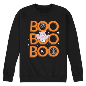 Men's - Care Bears - Halloween Boo Stacked Graphic Fleece Sweatshirt - 1 of 4