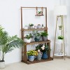 Artloge 3-Tier Heavy Duty Wood Hanging Plant Stand Indoor Outdoor Multiple Pots Organizer Rack for Garden & Balcony Decor - 2 of 4