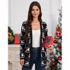 Clearlove Women’s Ugly Christmas Cardigan Jacket Long Sleeve Open-Front Holiday Coat - 2 of 4