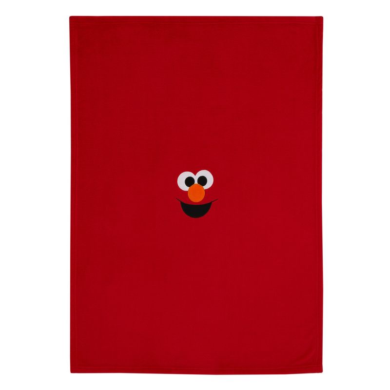 Sesame Street Come and Play Red Elmo Super Soft Character Shaped Toddler Blanket, 5 of 9