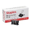 Staples Mini Metal Binder Clips Bulk Pack Black 3/5" Size with 1/4" Capacity 15338 - 2 of 4