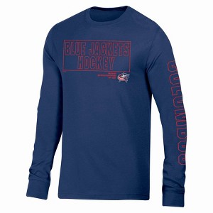 NHL Columbus Blue Jackets Men's Long Sleeve Dark T-Shirt - 1 of 3