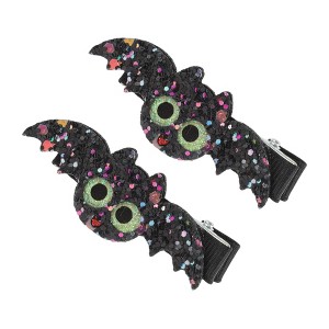 Unique Bargains Kid's Halloween Bat Duckbill Clip 1 Pair - 1 of 4