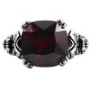 Slickblue Women's Stainless Steel Garnet CZ Ring, Square 12x12mm Solitaire, Polished Finish, Sizes 5-10 - 4 of 4