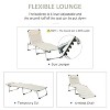 64.5'' Foldable 5-Level Reclining Outdoor Chaise Lounge Chair with Aluminum Frame, Padding, and Headrest White - 4 of 4