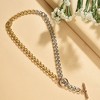 SOHI Women's Multicolour Link Chain Necklace - 3 of 4