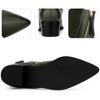BLISSFUL STEP Women's Classic Low Heeled Pointy Toe Short Ankle Booties - 3 of 3