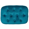 BirdRock Home Tufted Curve Ottoman - Velvet Foot Stool - Teal - 2 of 2