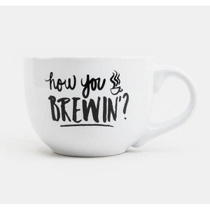 Silver Buffalo Friends How Your Brewing 24 Ounce Ceramic Soup Mug - 1 of 2