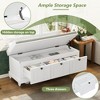 Classic Storage Bench with Cushioned Seat and Three Drawers for Entryway and Living Room - 4 of 4