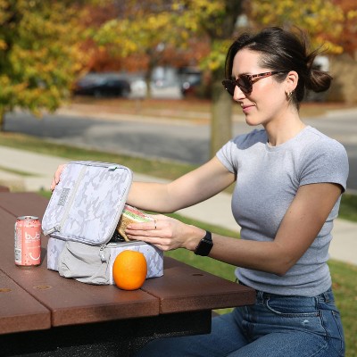 Fulton Bag Co. Upright Lunch Bag - Gray Camo: BPA-Free Polyester Molded Carrier