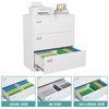 Mlezan Drawer Lateral File Cabinet: Lockable Metal Storage for Letter/Legal/F4/A4 Files.Large Deep Drawers,Ideal for Home or Office Use. - 4 of 4