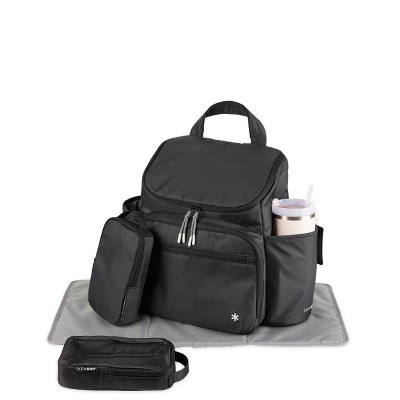 Skip Hop Forma Next Diaper Bag Backpack - Black: Water Repellent, 1.3lb, Nylon Shell, Fits Laptop Up To 15 Inches — фото 3
