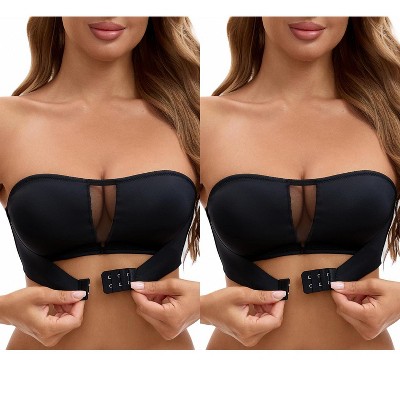 Strapless Front Closure Bra Front Closure Strapless Bra For Women - Wireless Bandeau Bralette With Comfort Bottom Hem Seamless Strapless Bras For Women