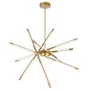 CWI Lighting Oskil LED Integrated Chandelier With Satin Gold Finish - 3 of 4