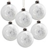 Syemin Decorative Objects Christmas Ball Ornaments Glass Decorative Hanging Ball Christmas Tree Ornaments Set of 6, White, 3.9"*3.9"*3.9" - 2 of 4