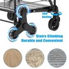 NAYSAYE Foldable Shopping Dolly Heavy Duty Utility Cart with Swivel Wheels for Groceries and Laundry, Antique Black, 20"*19.5"*39" - 4 of 4