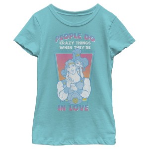 Girl's Hercules Valentine's Day People Do Crazy Things T-Shirt - 1 of 4