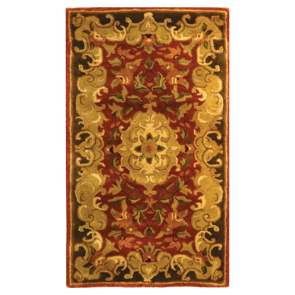 Rust/Green Abstract Tufted Accent Rug - (2'x3') - Safavieh