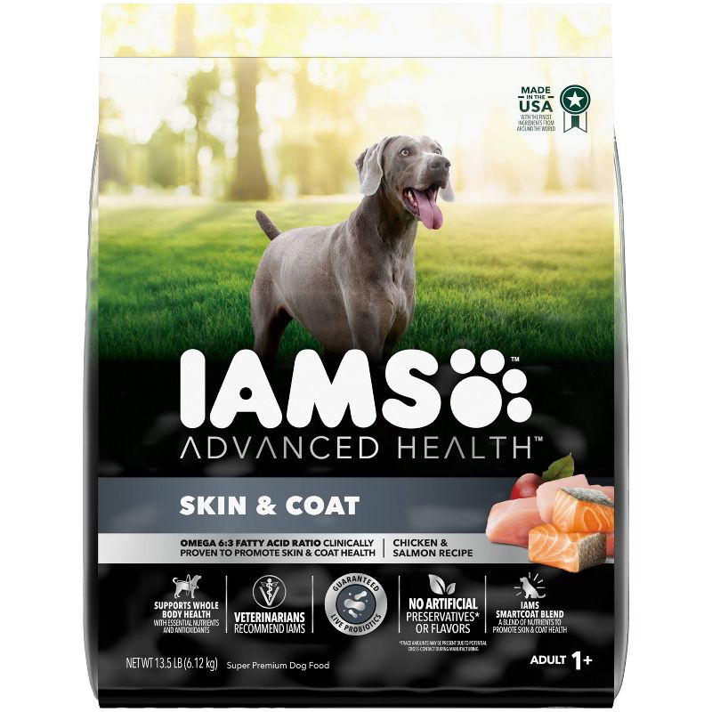 IAMS Advanced Health Skin &#38; Coat with Chicken and Grain Dry Dog Food - 13.5lbs, 1 of 8