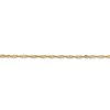 Black Bow Jewelry 1.6mm 14k Yellow Gold Diamond Cut Singapore Chain Bracelet & Anklet - 2 of 4