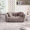 LOVMOR 66.14"Soft beanbag chair with high resilience foam core for two people,Yellow - 2 of 4